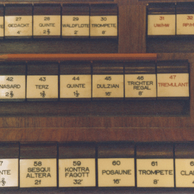St Wippschalter für die verschiedenen Register